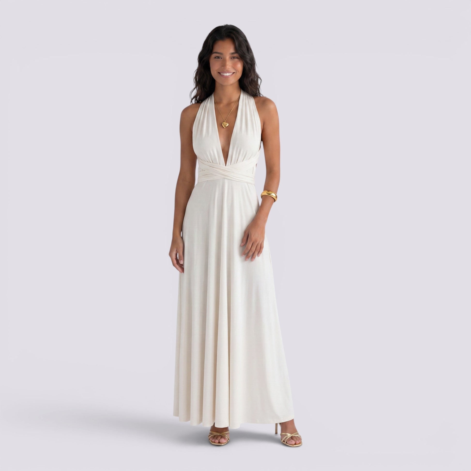 Abito Lungo Donna Multiposizione Elegante da Cerimonia