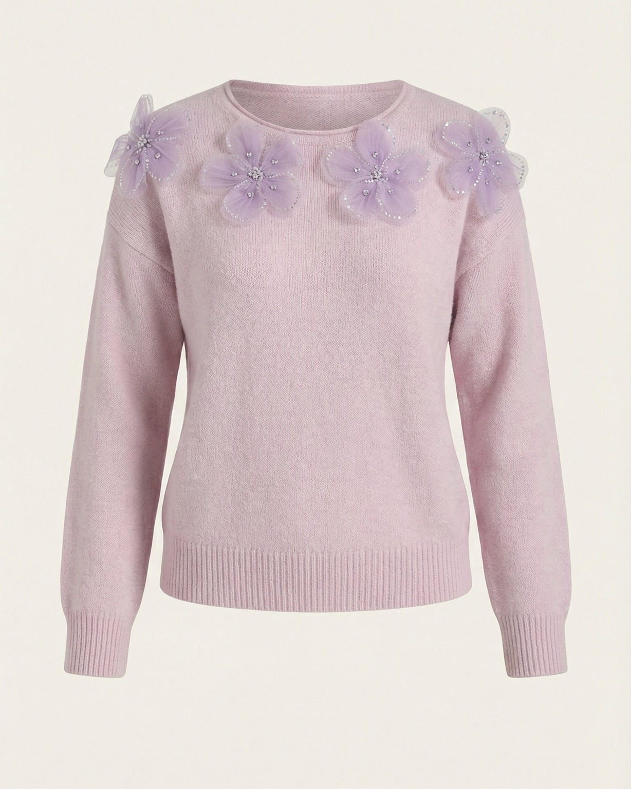 Aurazio Maglione Con Dettaglio Floreale Per Donna