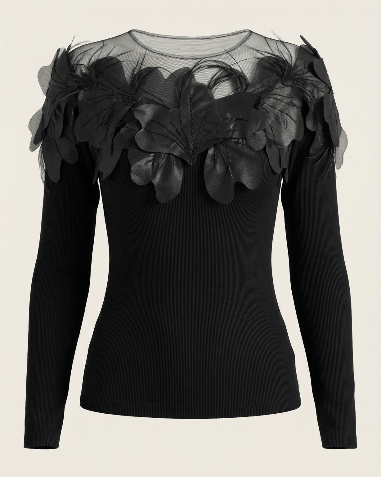 Aurazio Maglione in Maglia con Piume da Donna