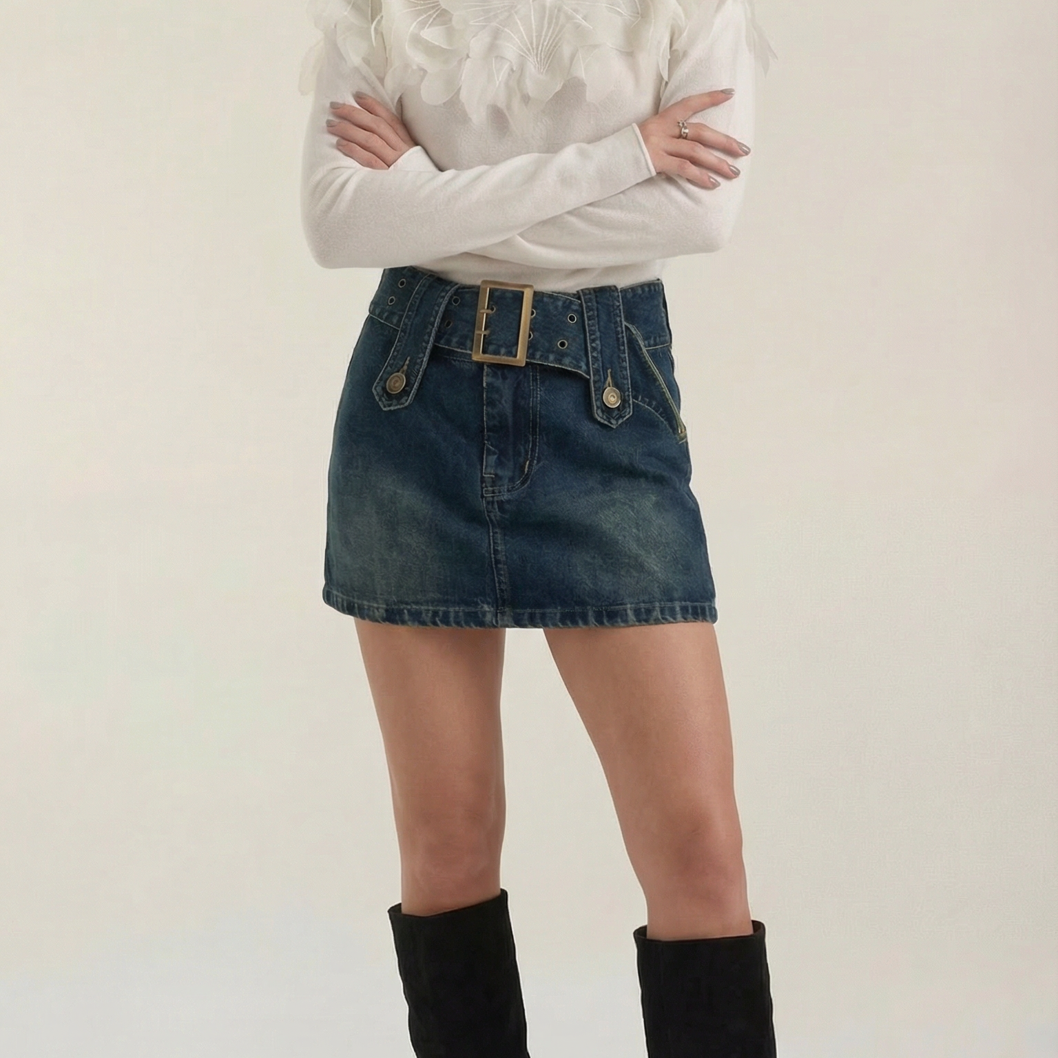 Aurazio Maglione in Maglia con Piume da Donna