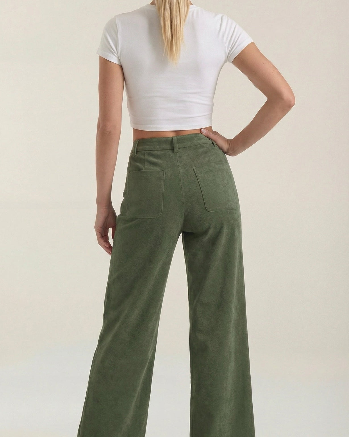 Aurazio Pantaloni in Velluto a Coste da Donna