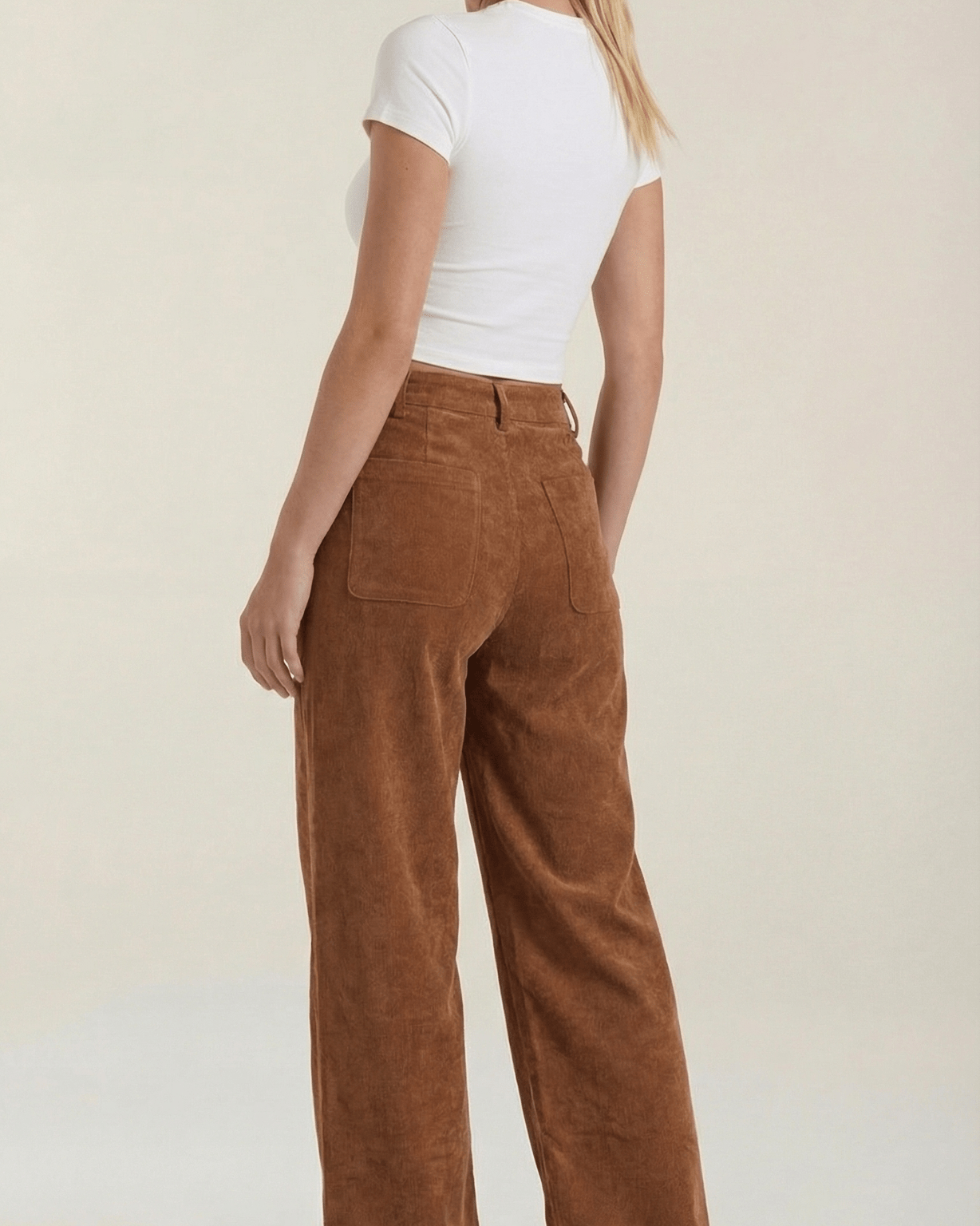 Aurazio Pantaloni in Velluto a Coste da Donna