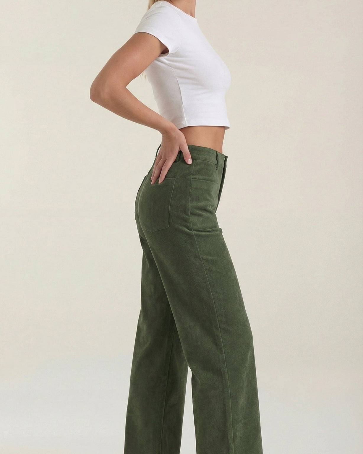 Aurazio Pantaloni in Velluto a Coste da Donna