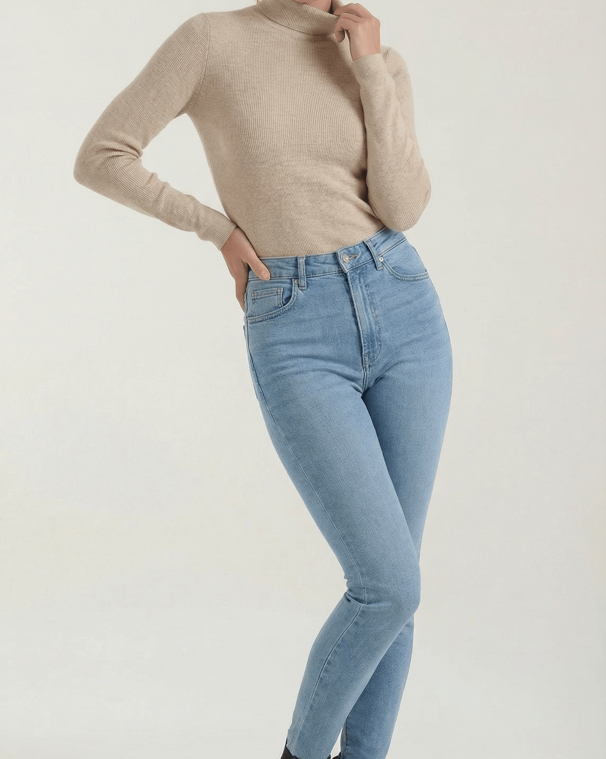 Aurazio Maglia con Collo Alto da Donna