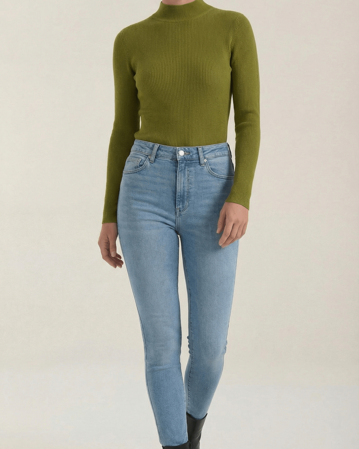 Aurazio Maglia con Collo Alto da Donna