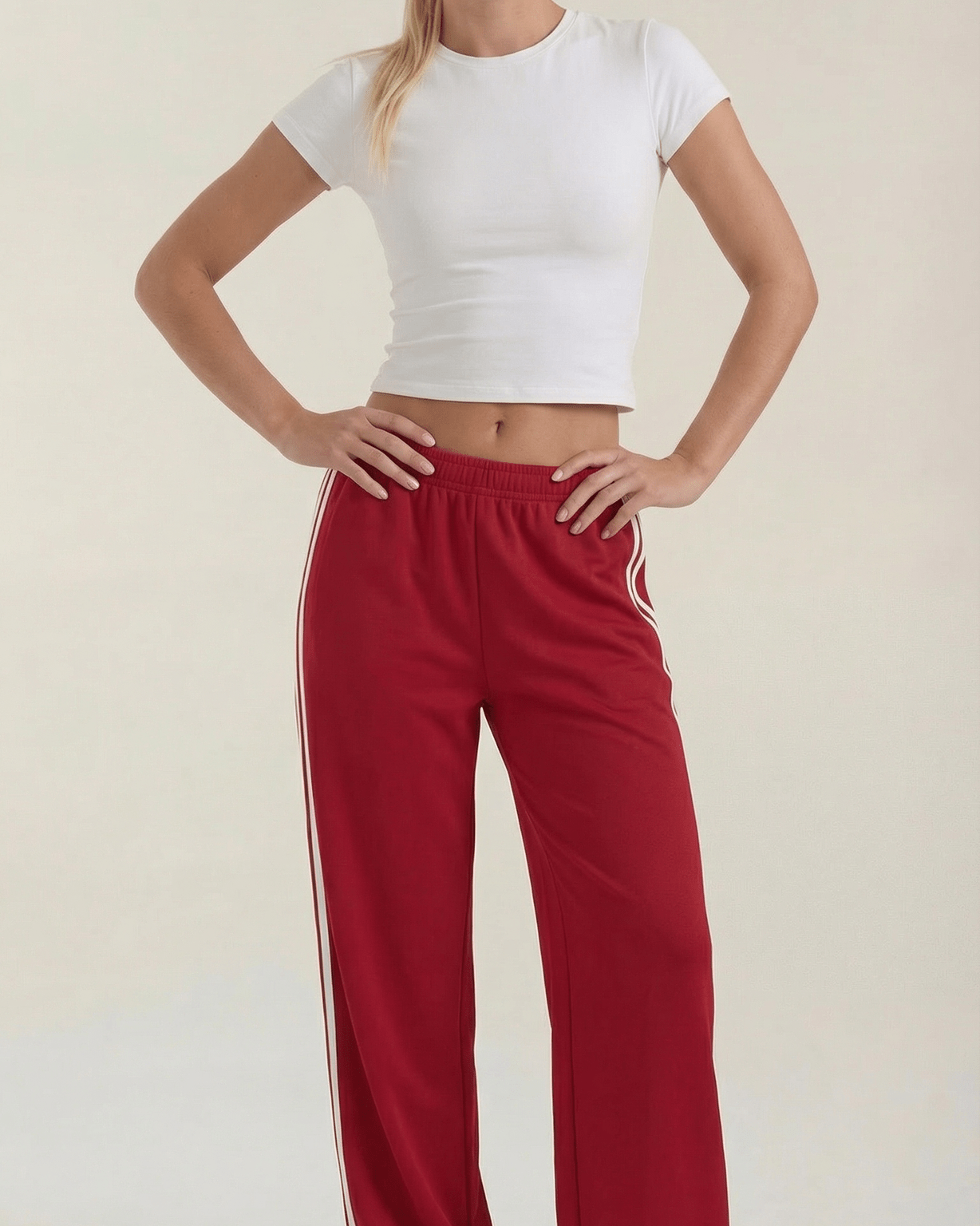 Aurazio Pantaloni Sportivi a Gamba Larga per Donna