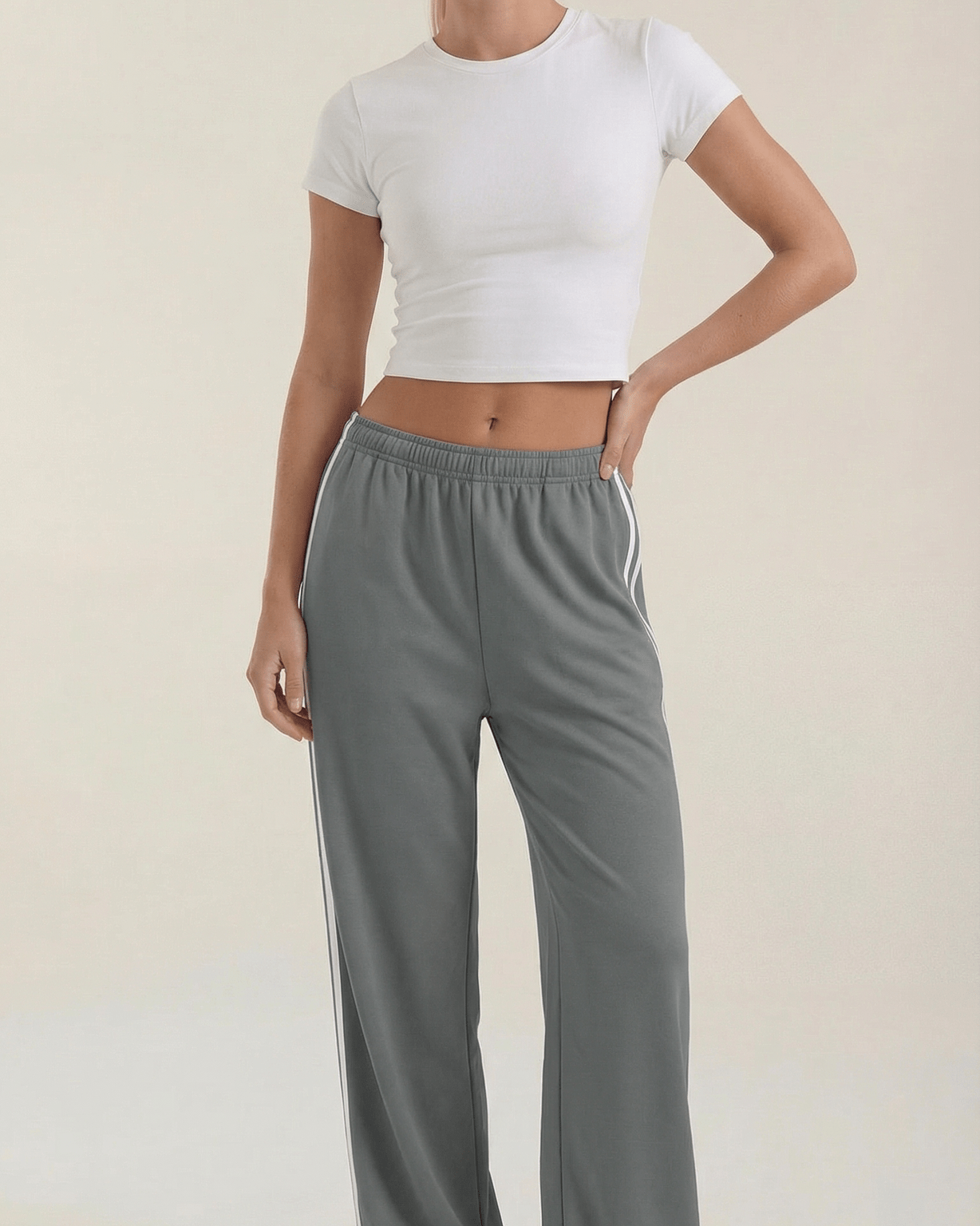 Aurazio Pantaloni Sportivi a Gamba Larga per Donna