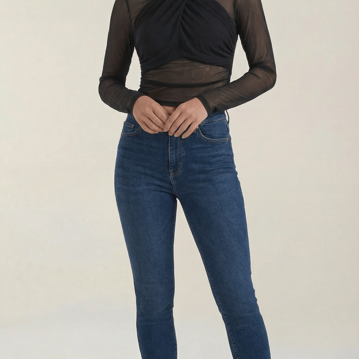 Aurazio Top in Rete Trasparente da Donna