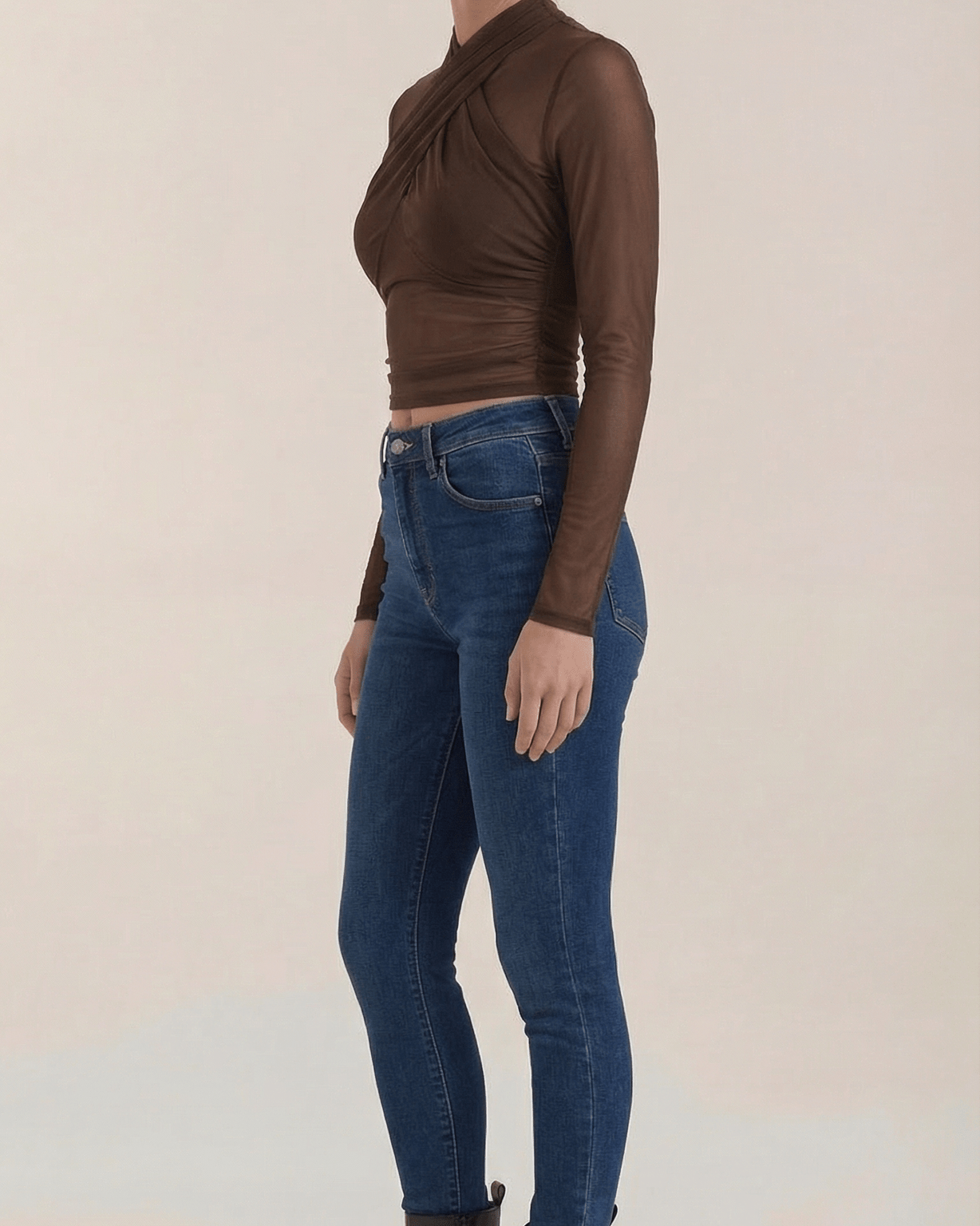 Aurazio Top in Rete Trasparente da Donna