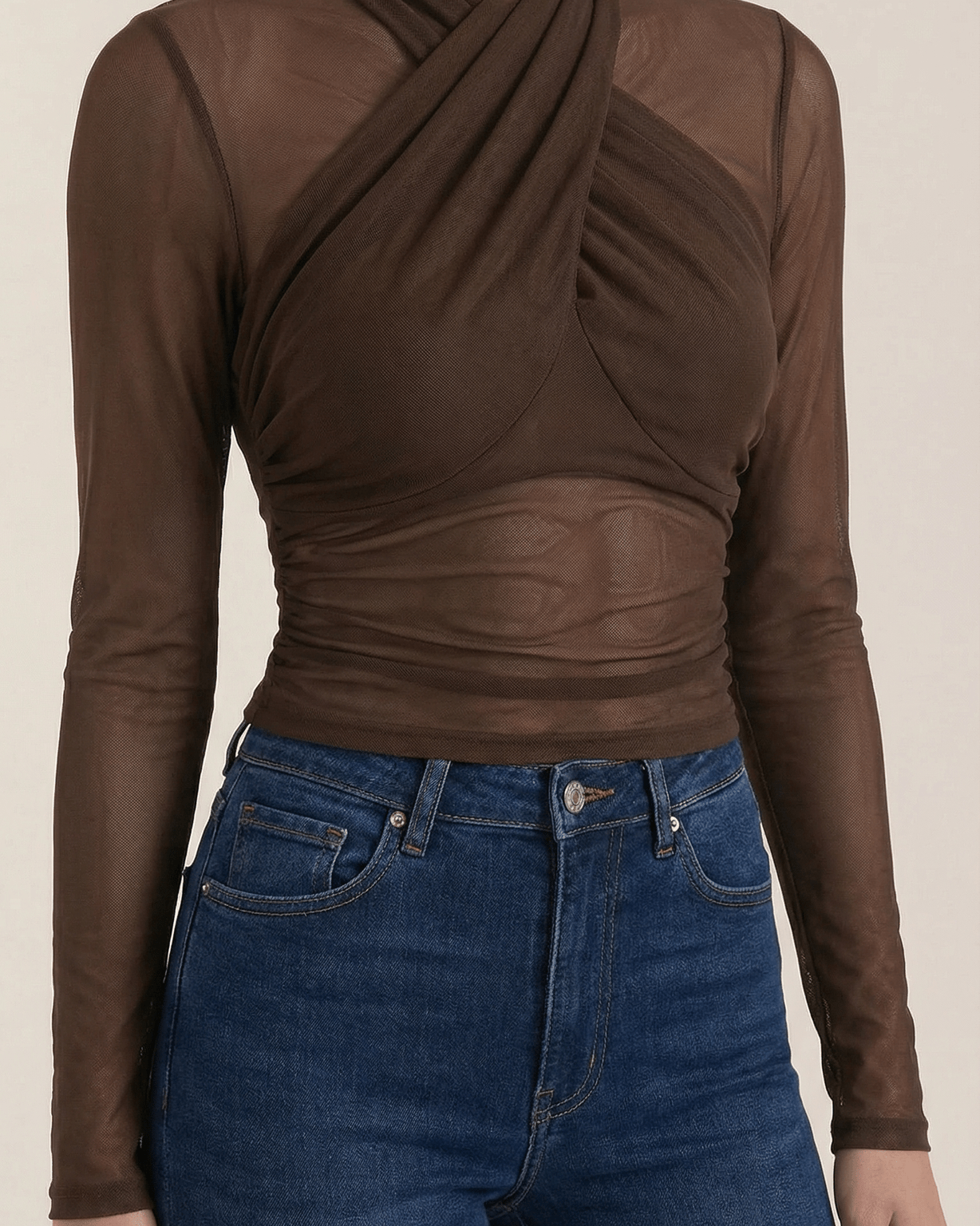 Aurazio Top in Rete Trasparente da Donna