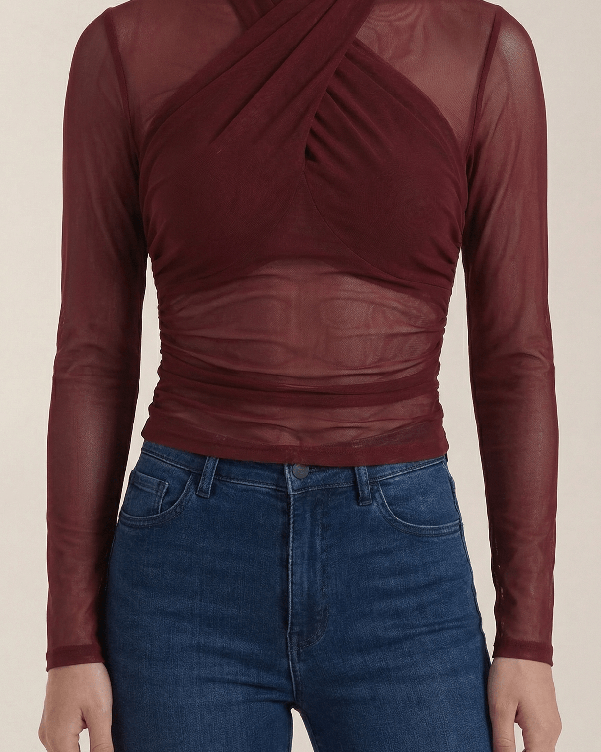 Aurazio Top in Rete Trasparente da Donna