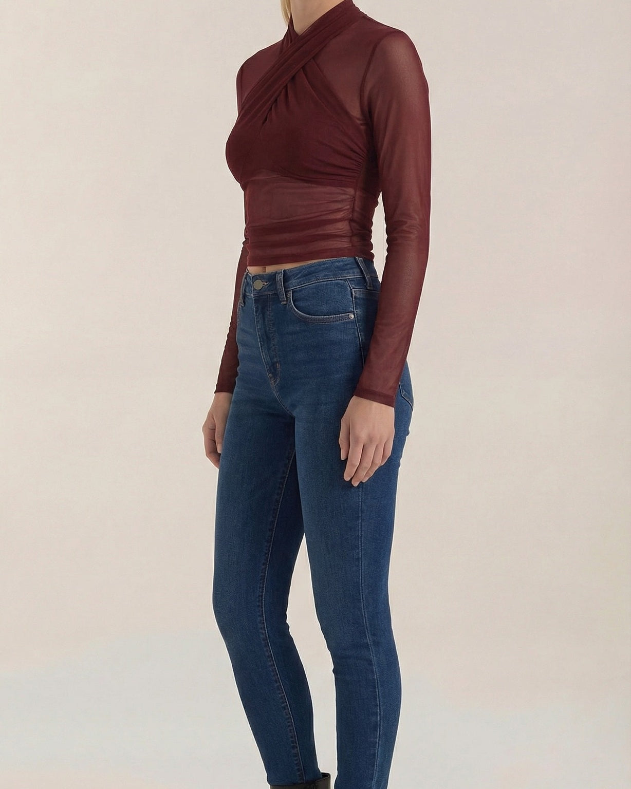 Aurazio Top in Rete Trasparente da Donna