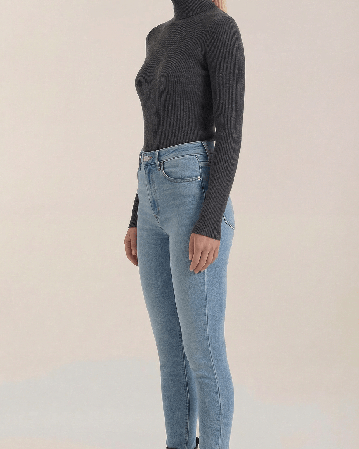 Aurazio Maglia con Collo Alto da Donna