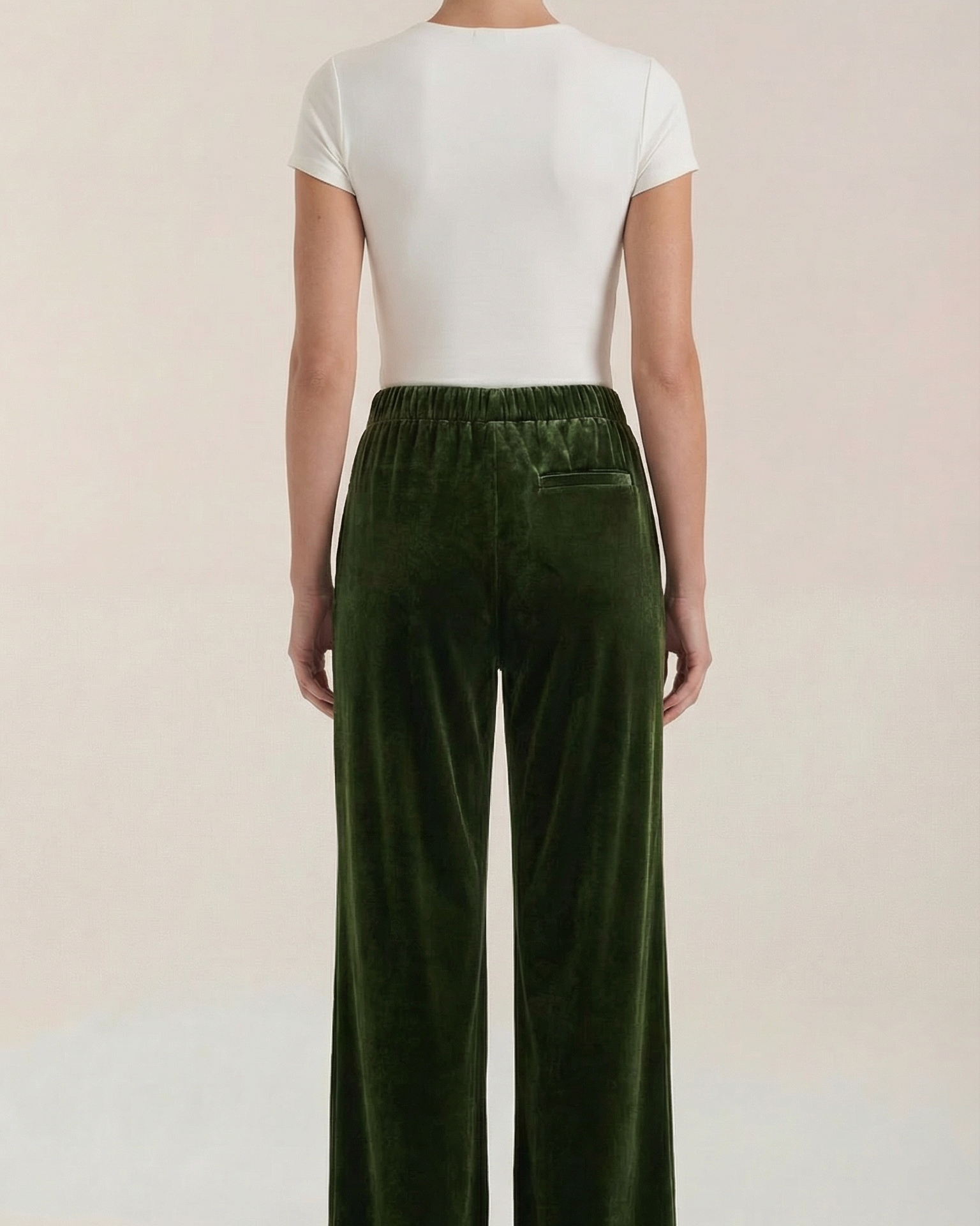 Aurazio Pantaloni in Velluto a Palazzo per Donne