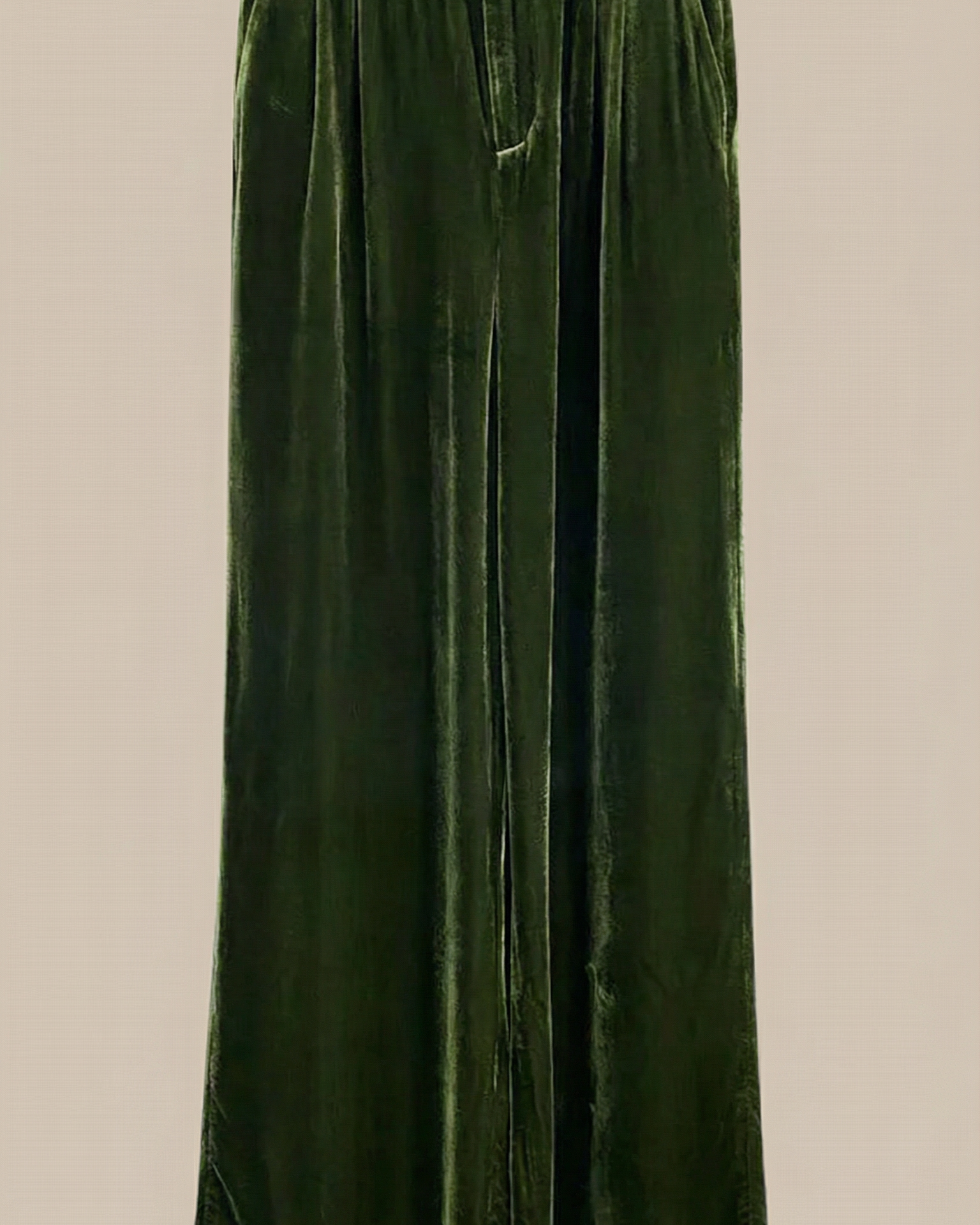 Aurazio Pantaloni in Velluto a Palazzo per Donne