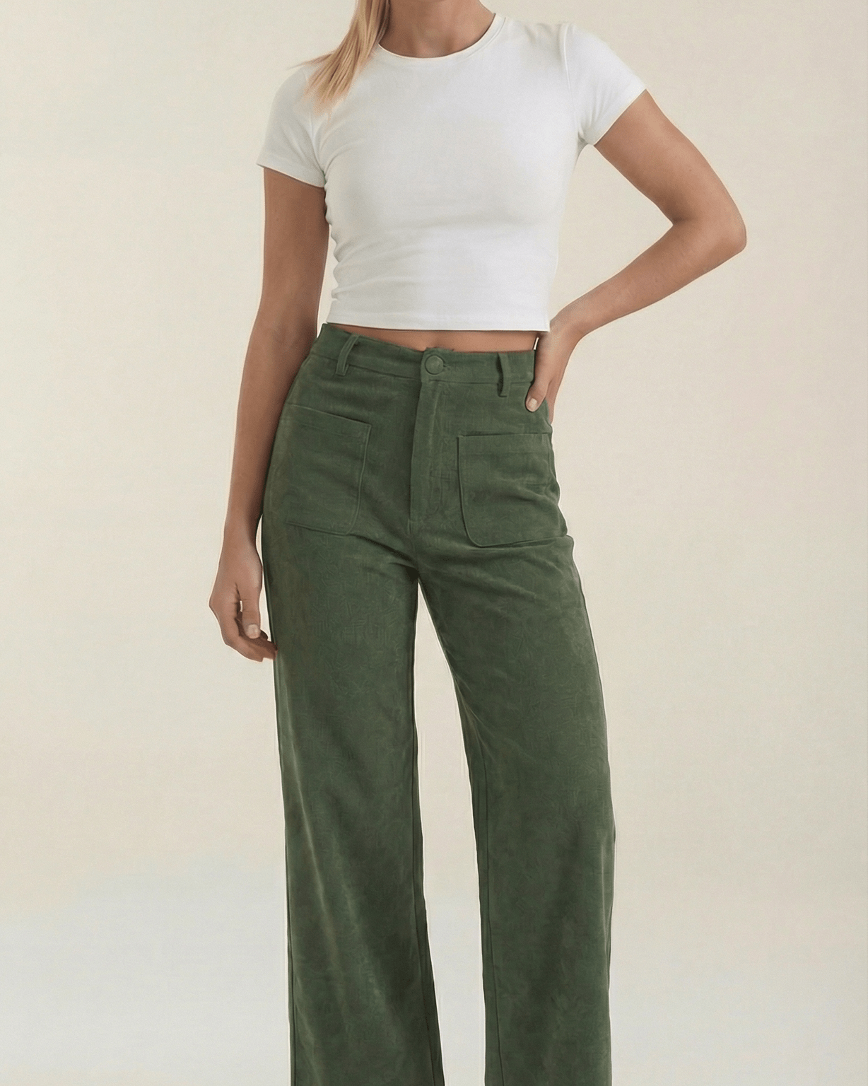 Aurazio Pantaloni in Velluto a Coste da Donna