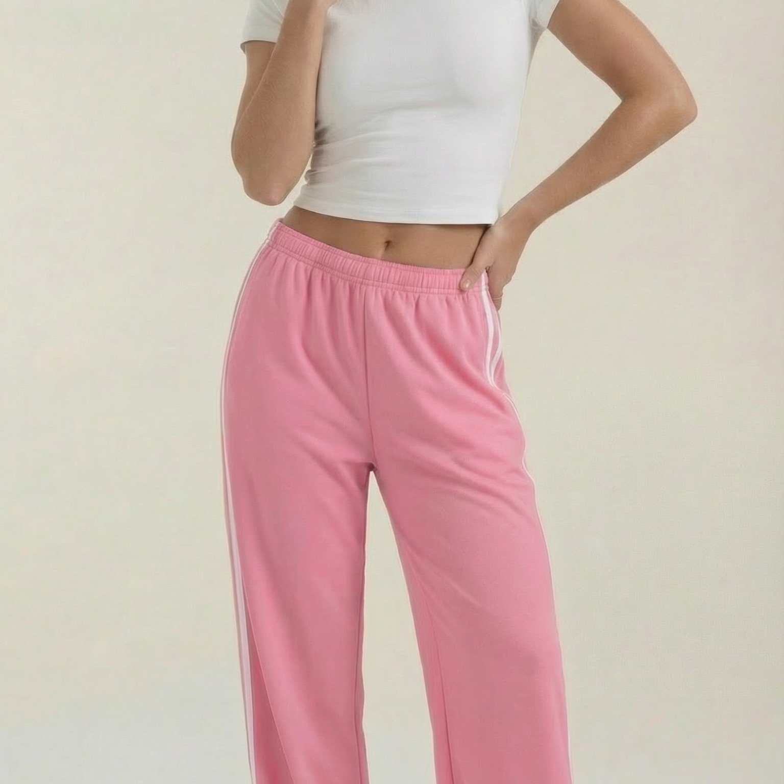 Aurazio Pantaloni Sportivi a Gamba Larga per Donna