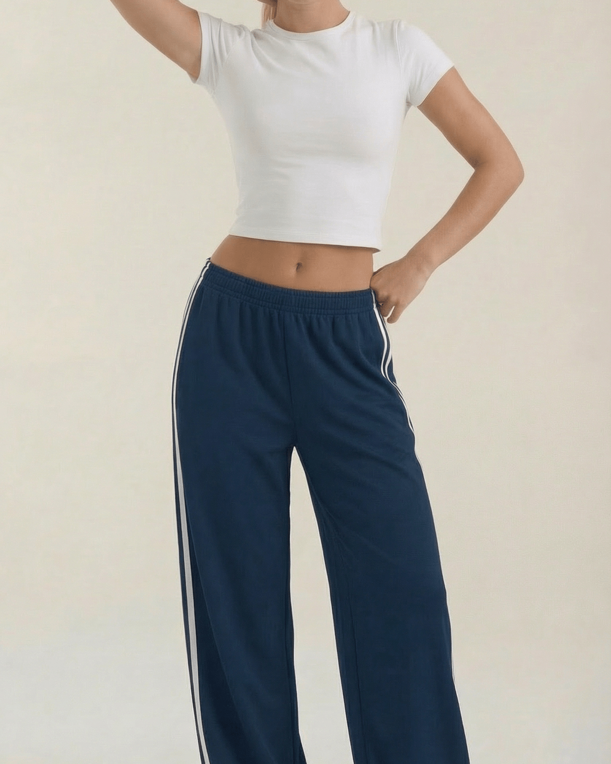 Aurazio Pantaloni Sportivi a Gamba Larga per Donna