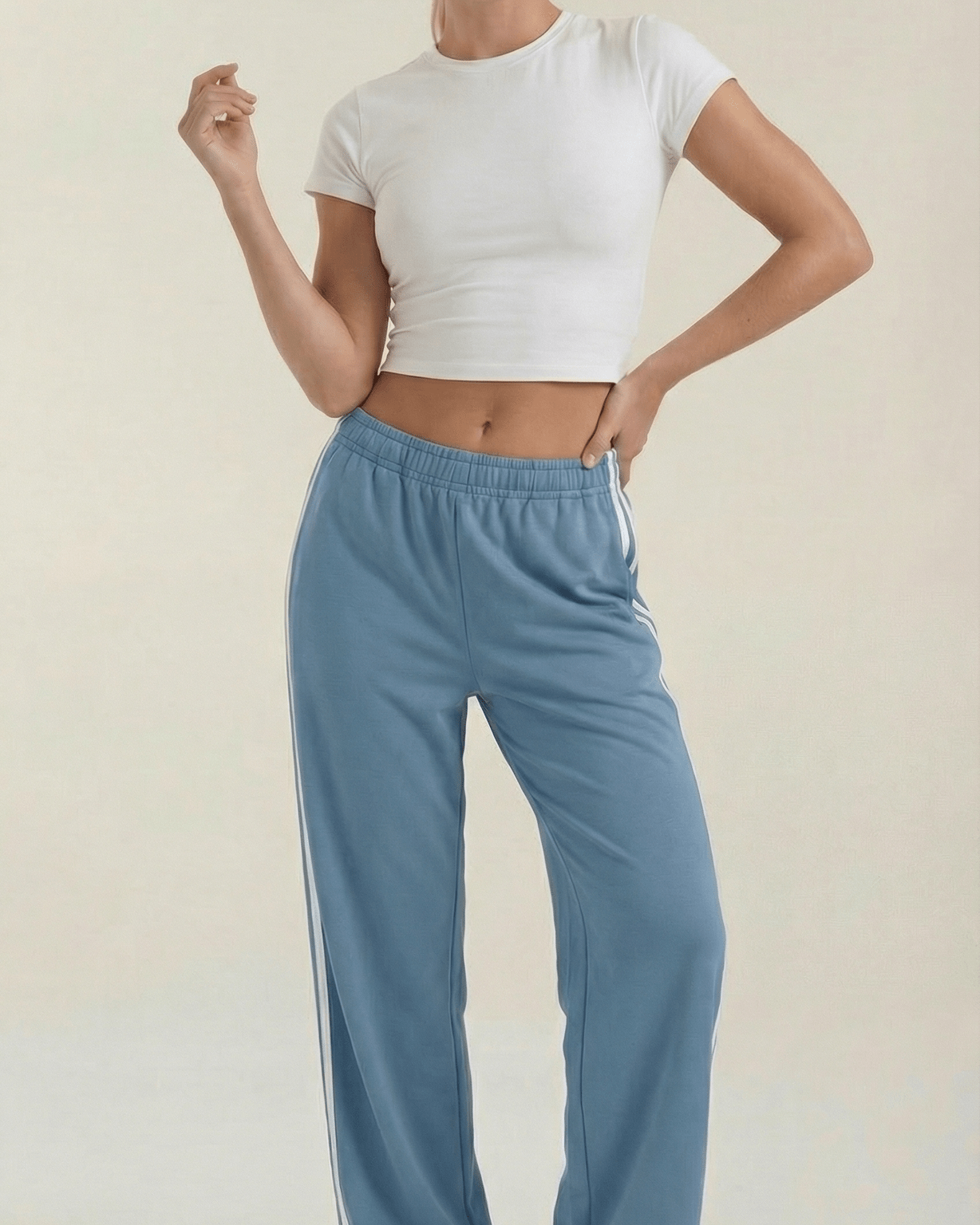 Aurazio Pantaloni Sportivi a Gamba Larga per Donna