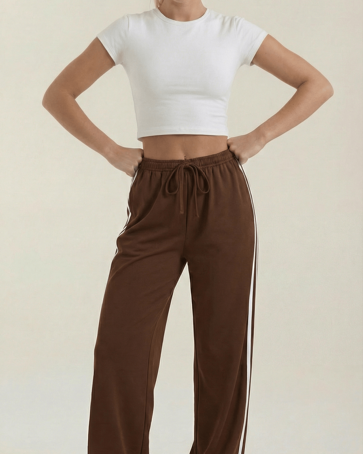 Aurazio Pantaloni Sportivi a Gamba Larga per Donna