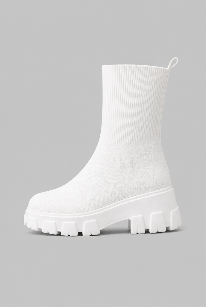 Stivali Calzino Donna Elasticizzati Suola Chunky Platform