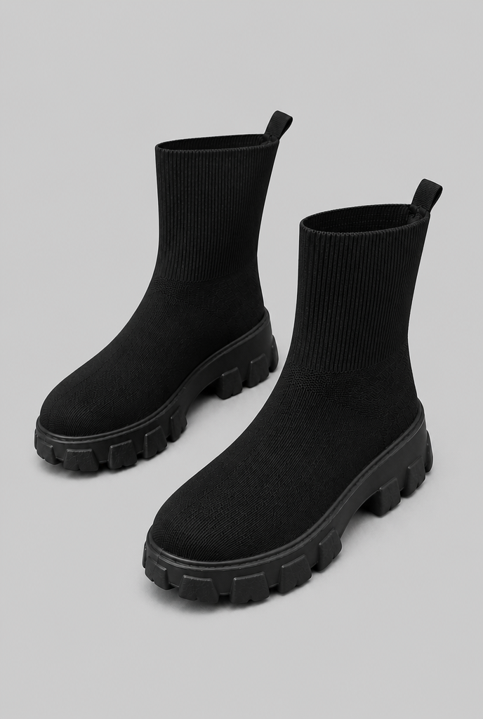Stivali Calzino Donna Elasticizzati Suola Chunky Platform