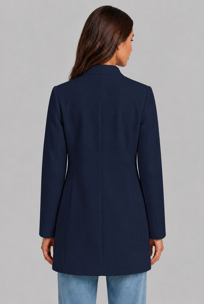 Cappotto Donna Sartoriale Corto Monopetto Collo Alto