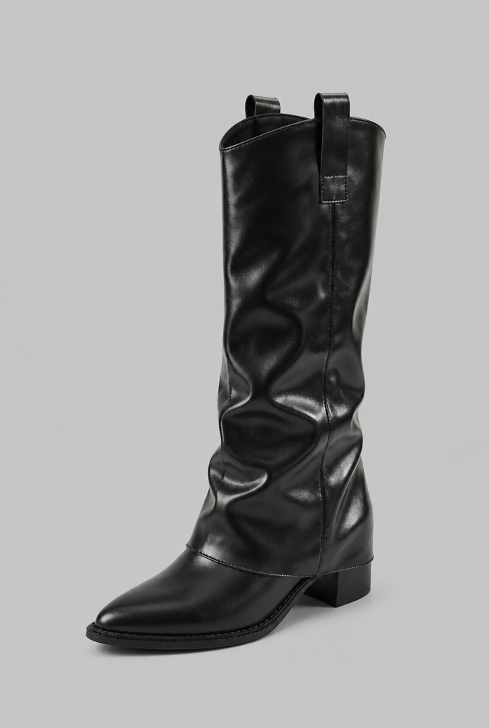 Stivali Donna Slouchy al Ginocchio Effetto Pelle Vissuto