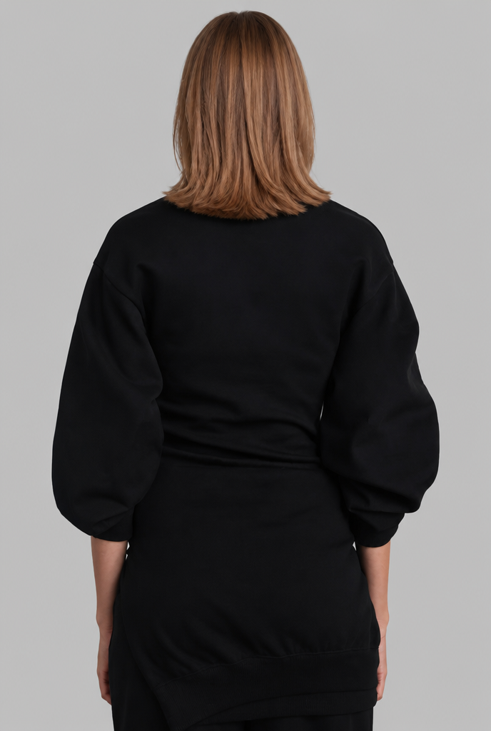 Completo Donna Top Maniche a Sbuffo e Pantaloni Palazzo Coordinato