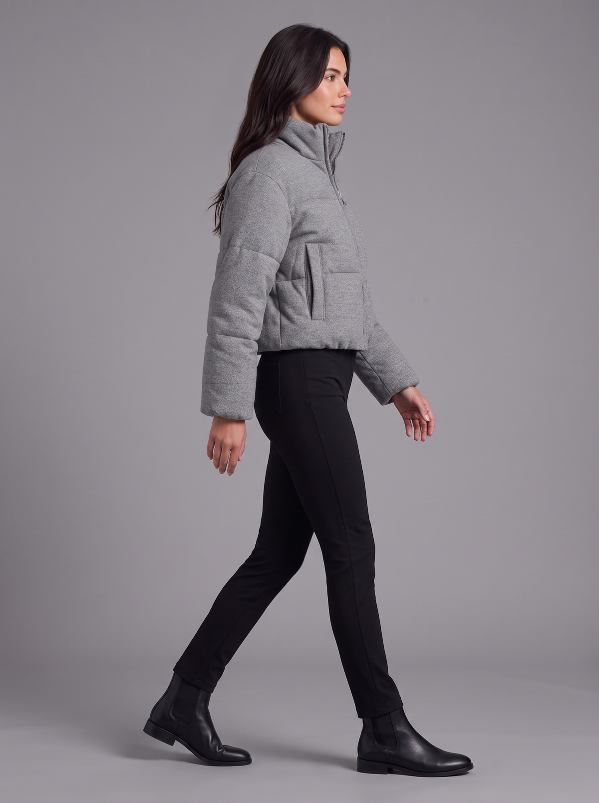 Giacca Donna in Maglia Testurizzata Morbida Silhouette Pulita