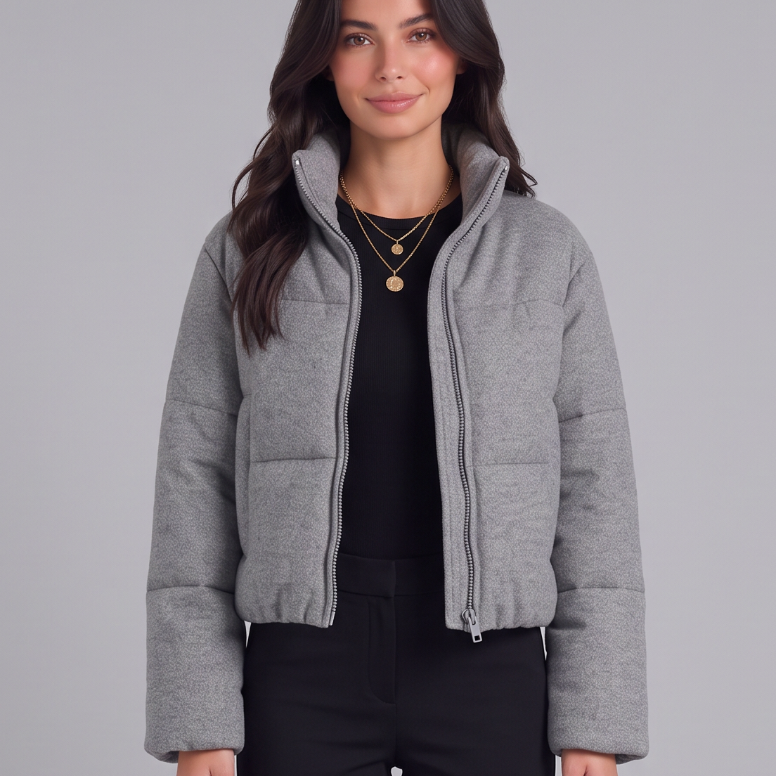 Giacca Donna in Maglia Testurizzata Morbida Silhouette Pulita