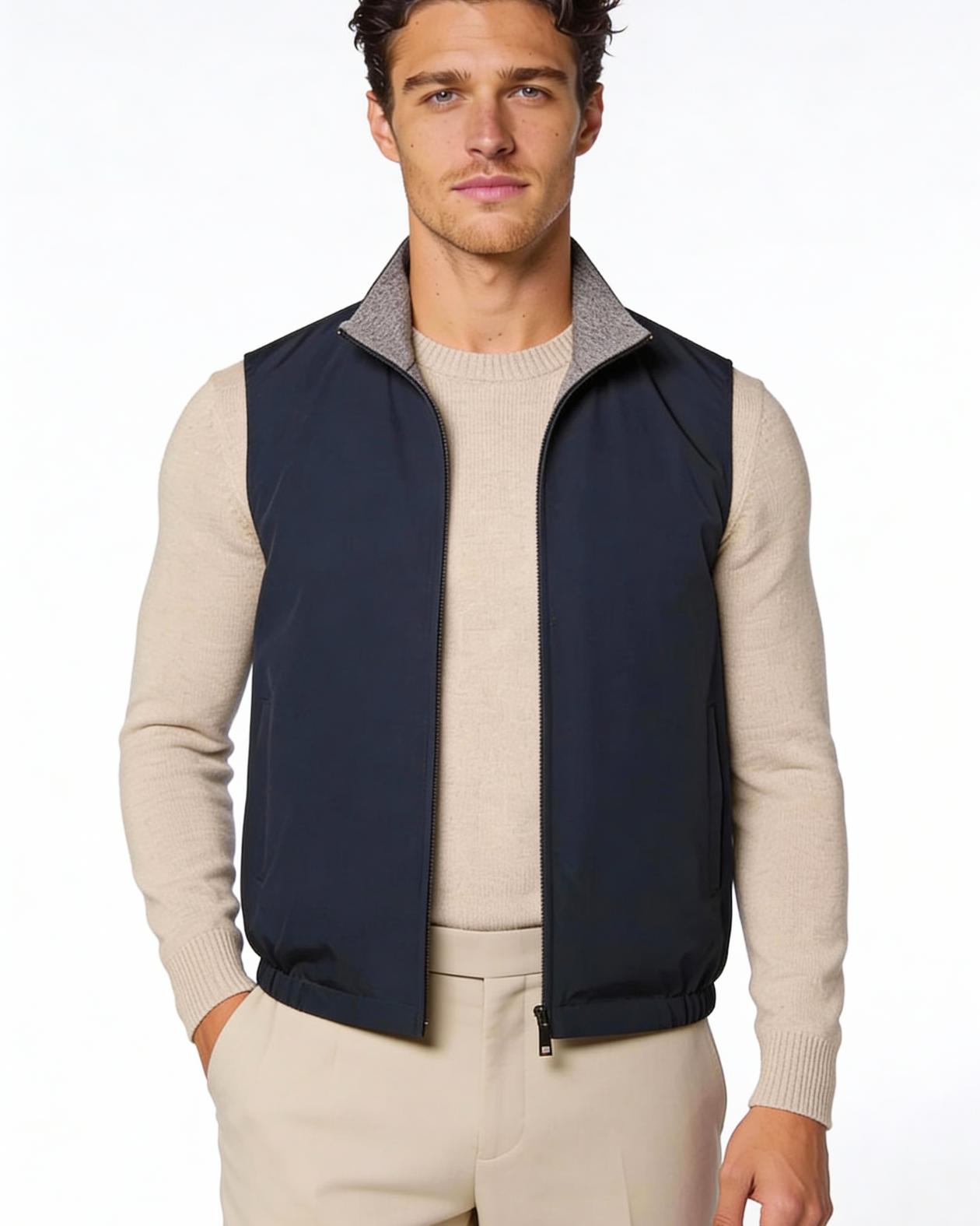 Gilet Uomo Leggero Reversibile Due Look Layering