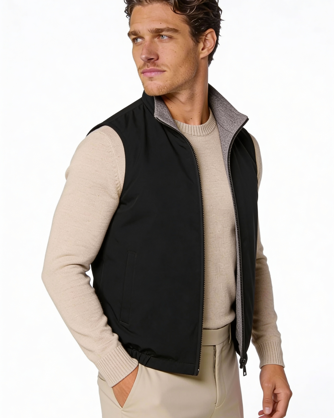 Aurazio Gilet reversibile leggero da uomo