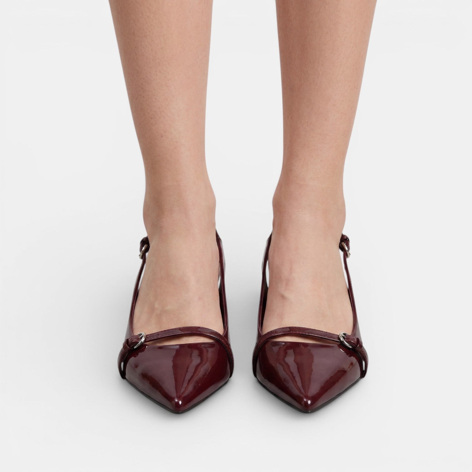 Aurazio Mules Slingback Bordeaux Tacco Elegante per Donna
