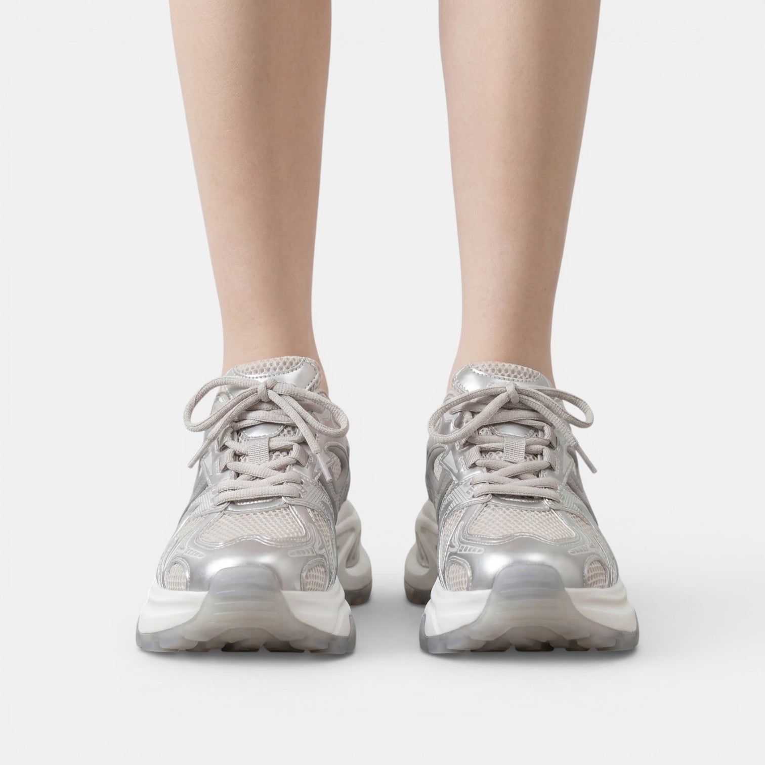 Aurazio Scarpe Atletiche Grigie Ortopediche Suola Tecnica per Donna