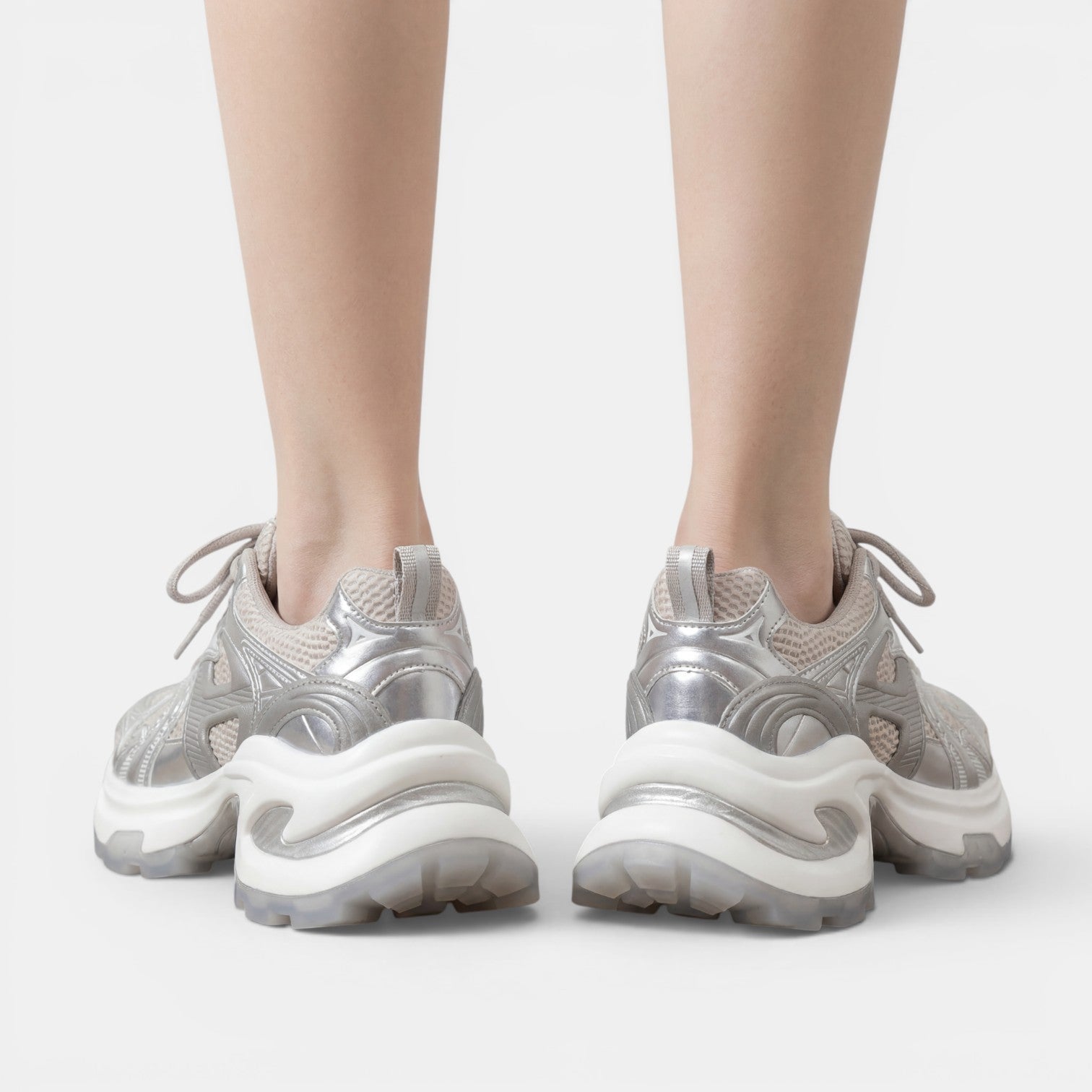 Aurazio Scarpe Atletiche Grigie Ortopediche Suola Tecnica per Donna