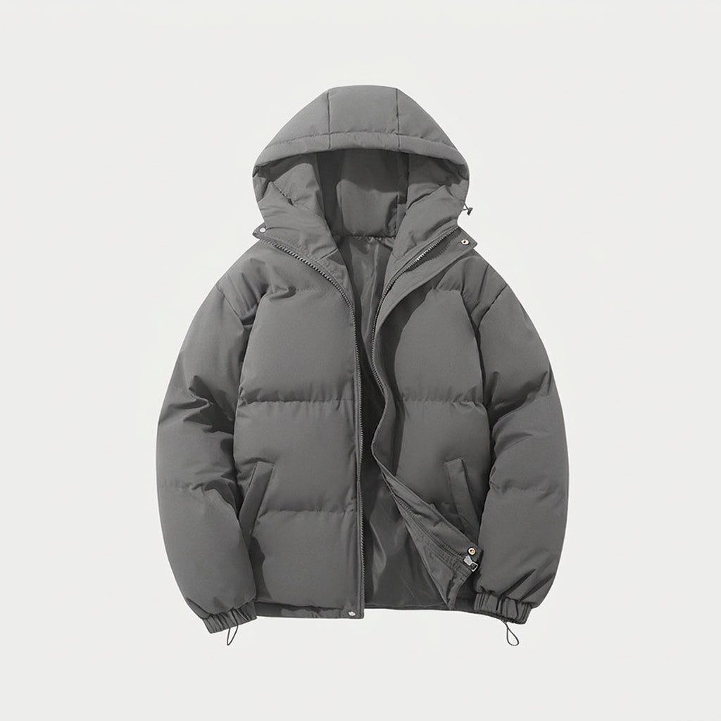 Piumino Bomber Uomo Impermeabile Antivento con Cappuccio