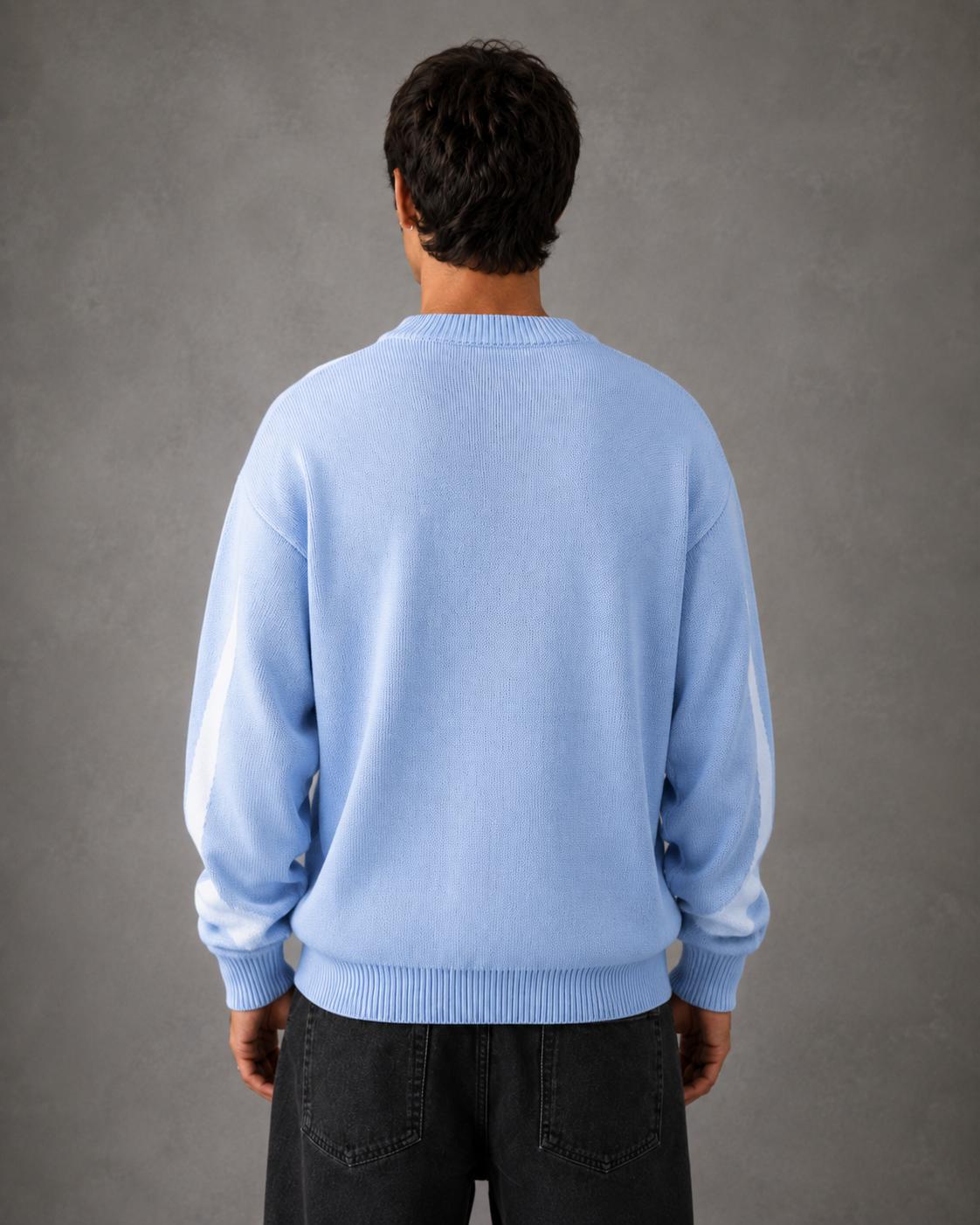 Maglione Uomo Girocollo Grafica in Maglia Streetwear