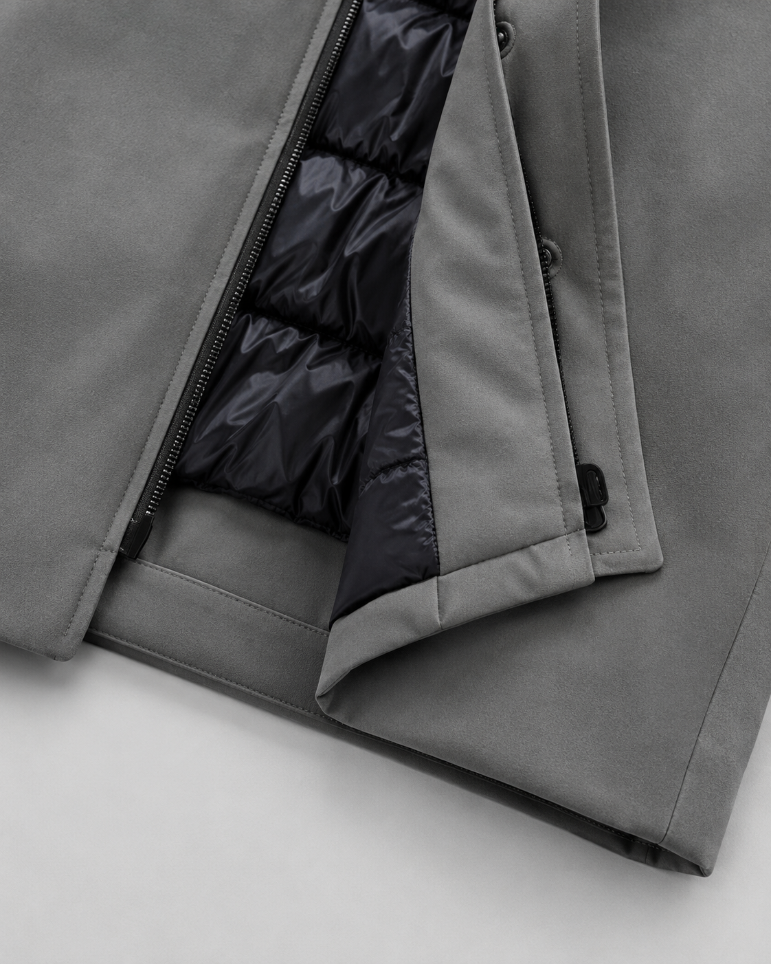 Parka Uomo con Cappuccio Fodera Trapuntata Media Lunghezza