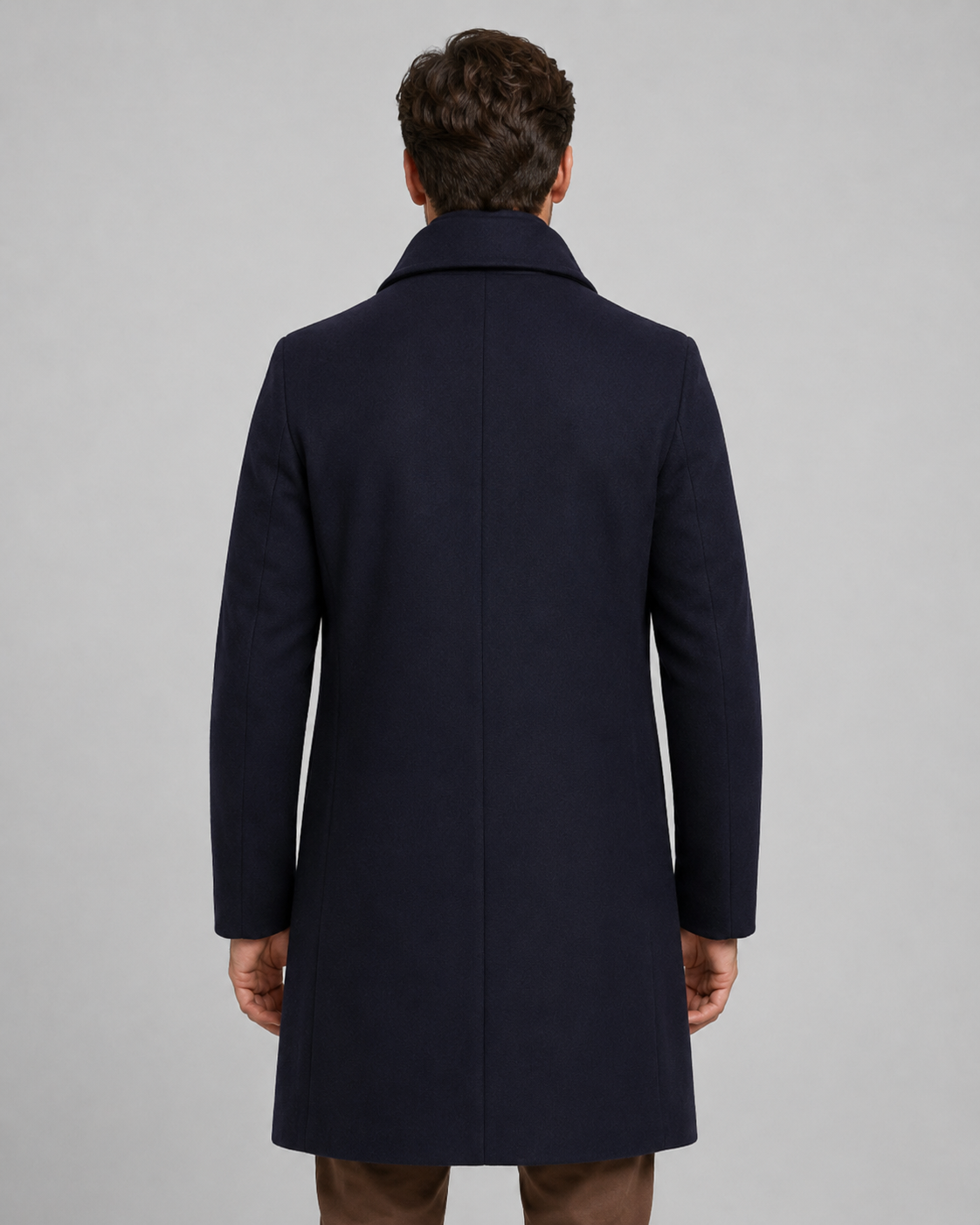 Cappotto Uomo Lungo Monopetto Revers Taglio Sartoriale