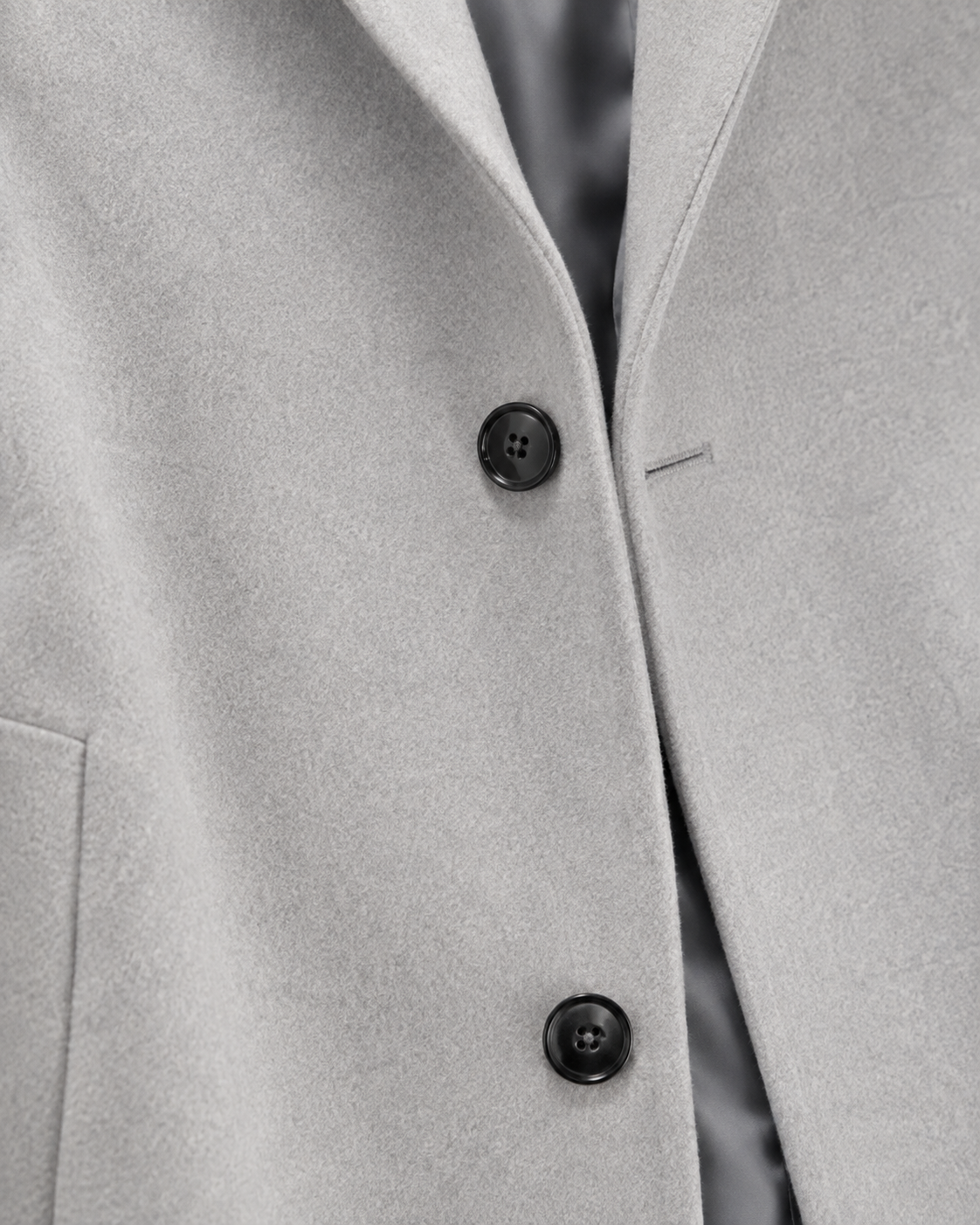 Cappotto Uomo Lungo Monopetto Revers Taglio Sartoriale