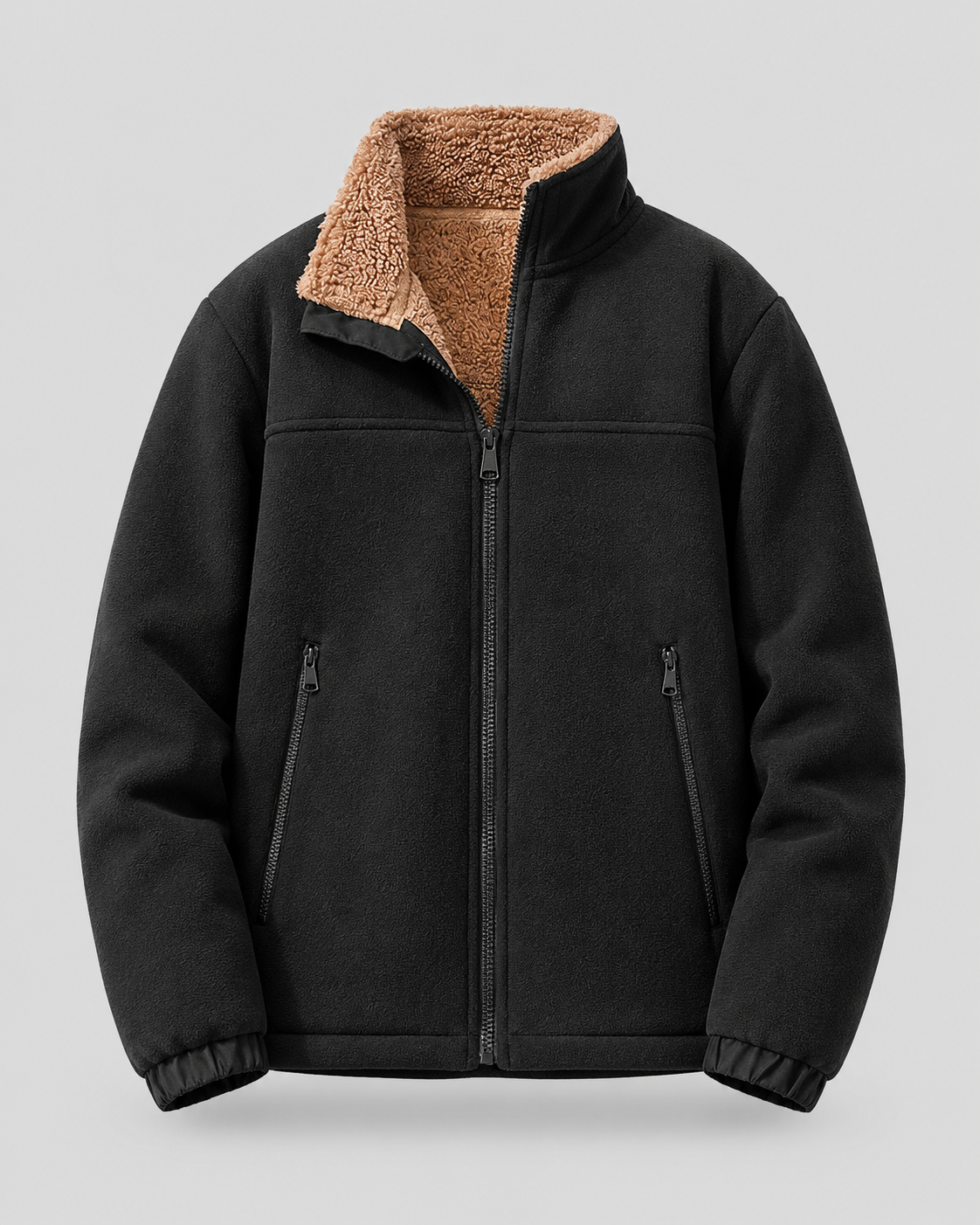 Giacca Uomo in Pile Foderata Sherpa Zip Integrale