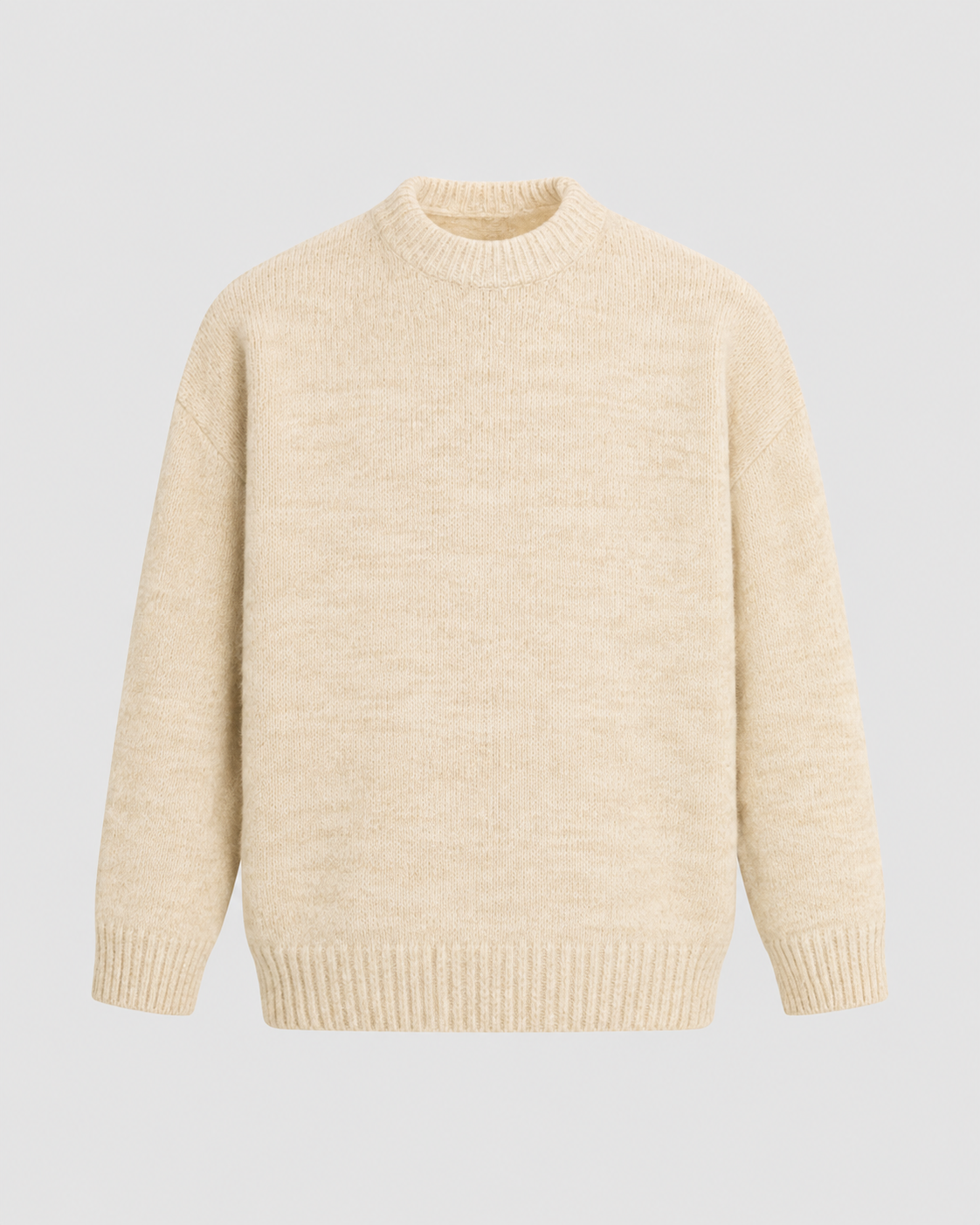 Maglione Uomo Girocollo in Lana Mélange Rilassato