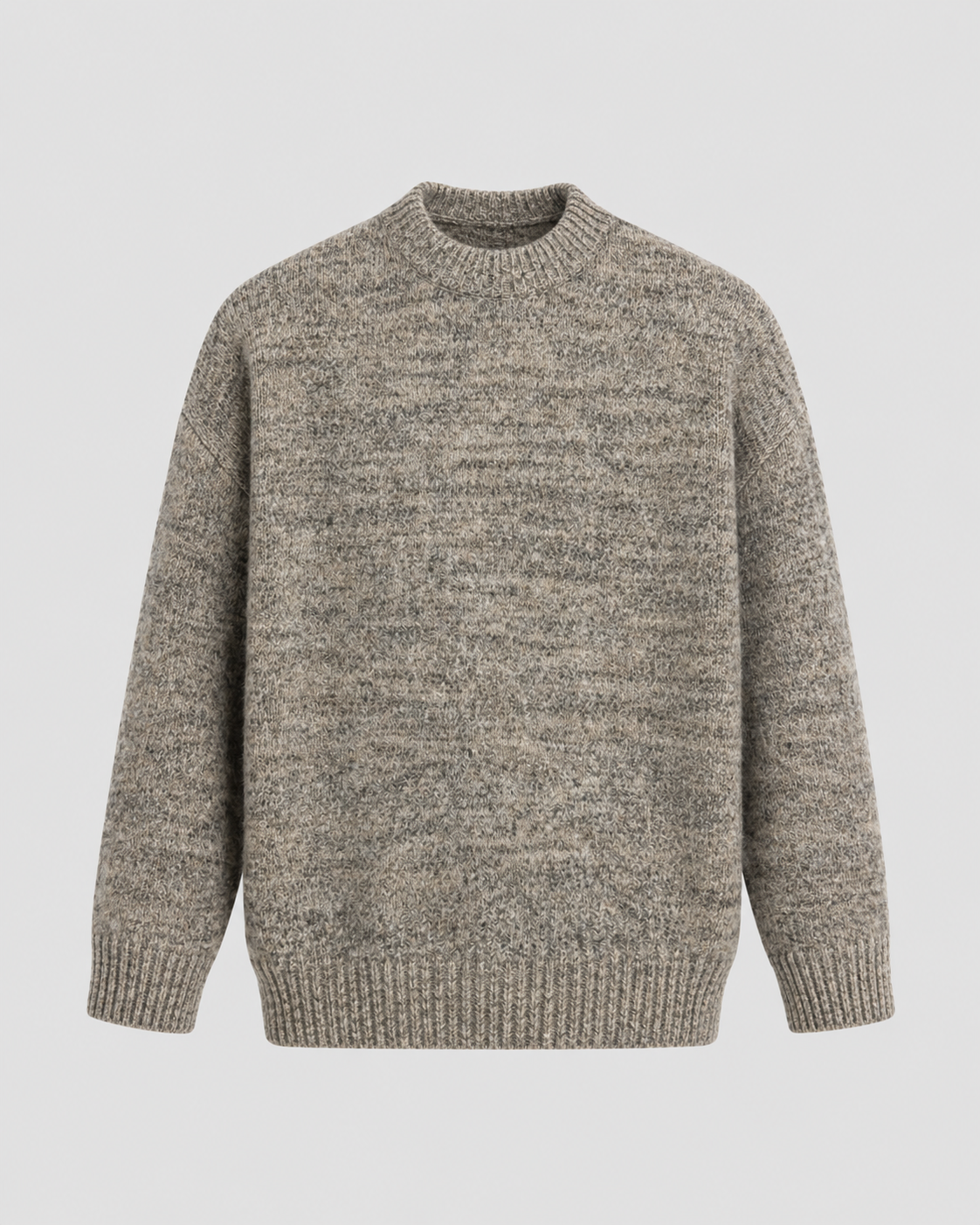 Maglione Uomo Girocollo in Lana Mélange Rilassato