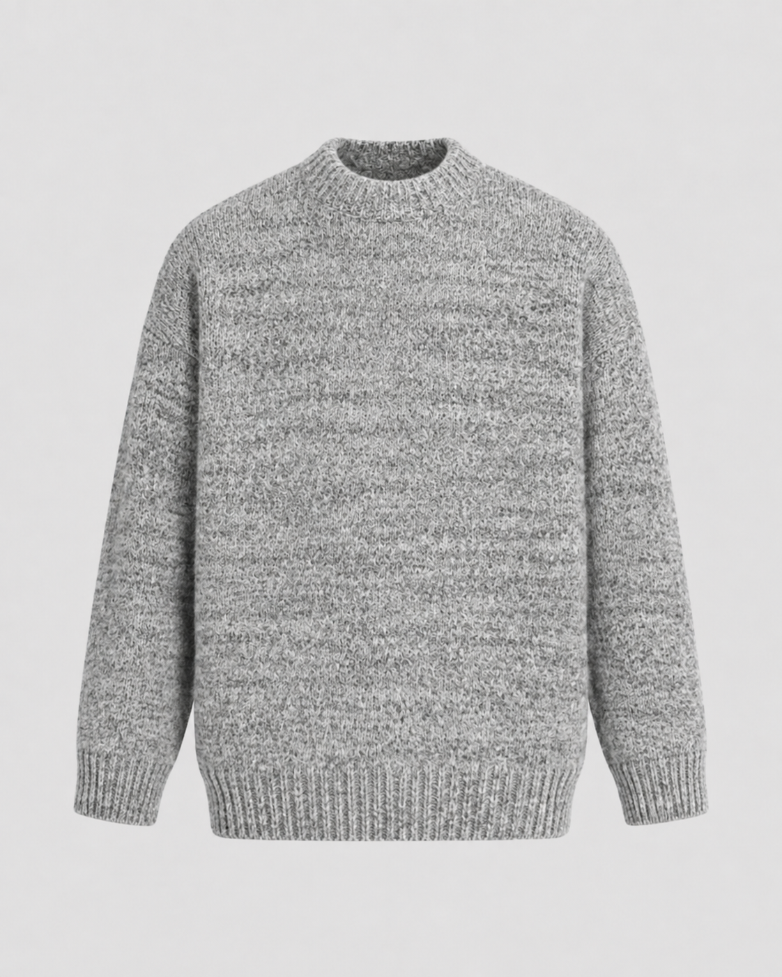 Maglione Uomo Girocollo in Lana Mélange Rilassato