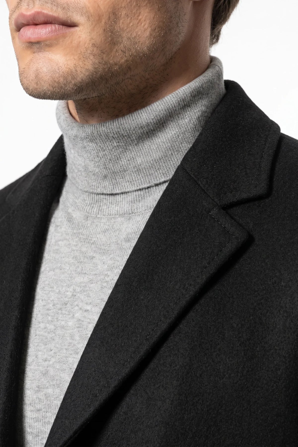 Cappotto Uomo Lungo Monopetto Revers a Lancia Invernale Caldo