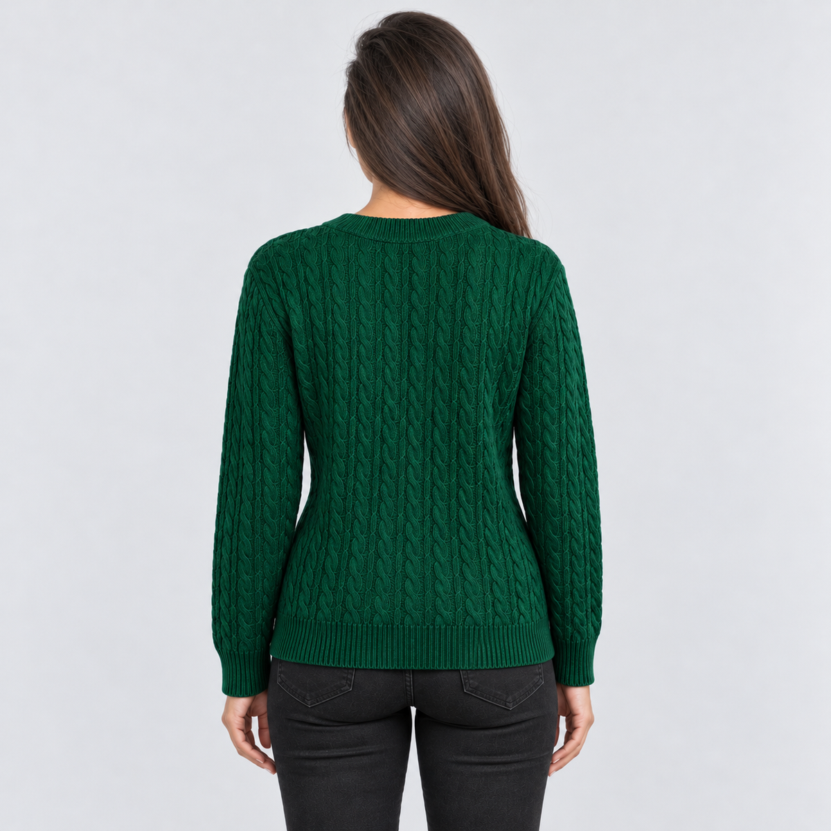 Maglione Donna Girocollo a Coste Taglio Dritto Leggero