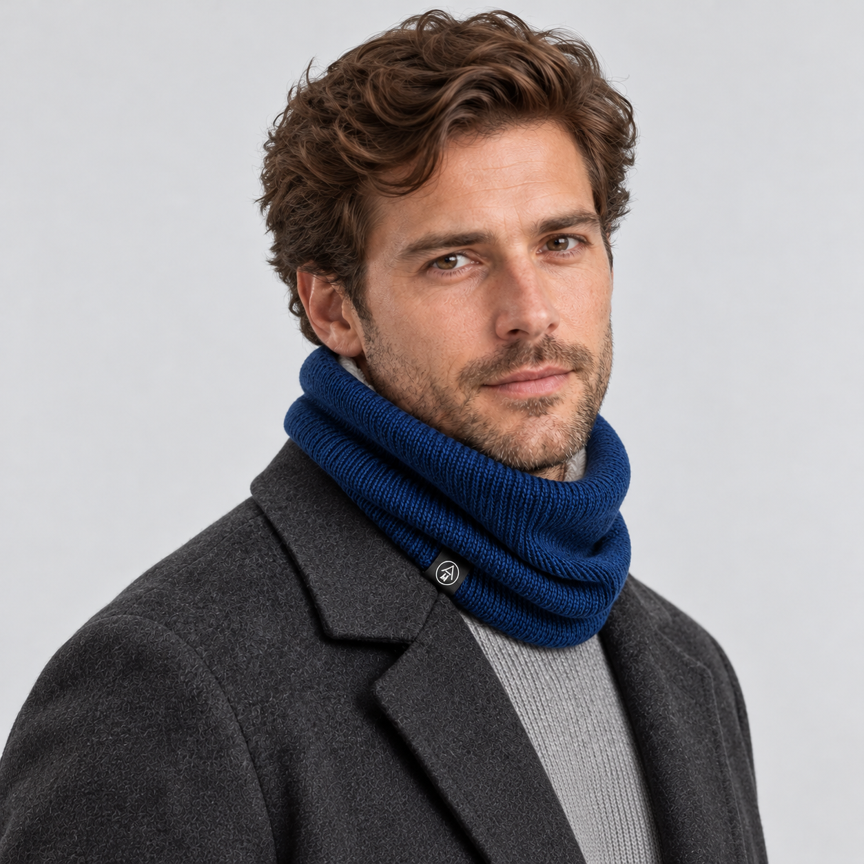 Scaldacollo Uomo in Maglia Foderato in Pile Snood