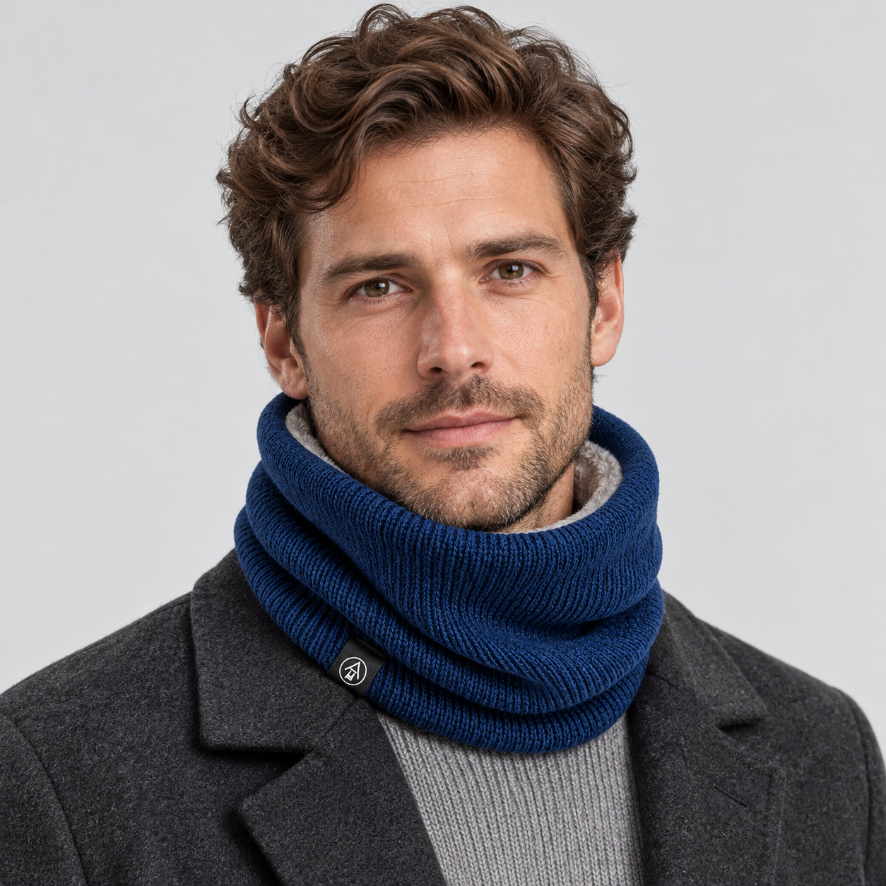 Scaldacollo Uomo in Maglia Foderato in Pile Snood