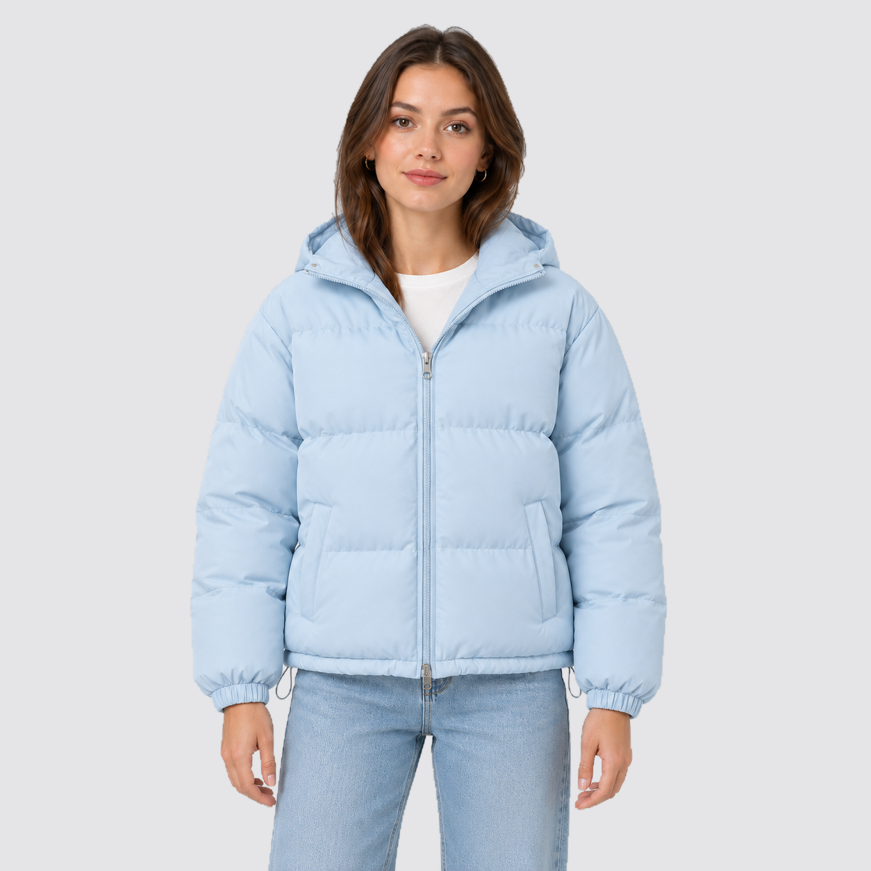 Giacca Imbottita Unisex in Cotone con Cappuccio Otto Colori